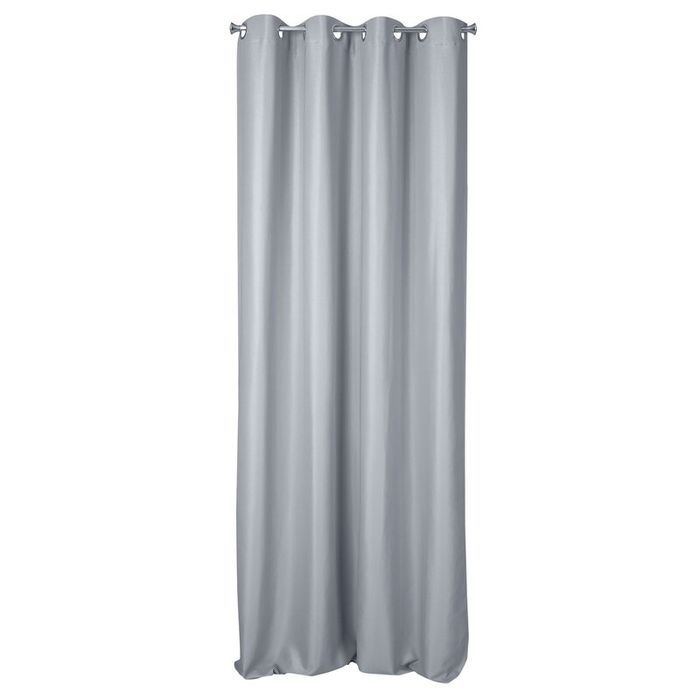 Zasłona 140x250 Essme srebrna gotowa na przelotkach