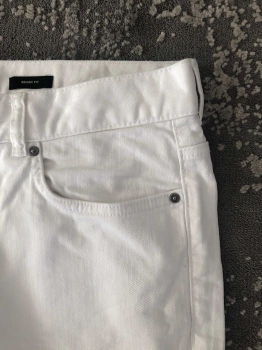 spodnie damskie białe H&M bawełna i elastan r 40
