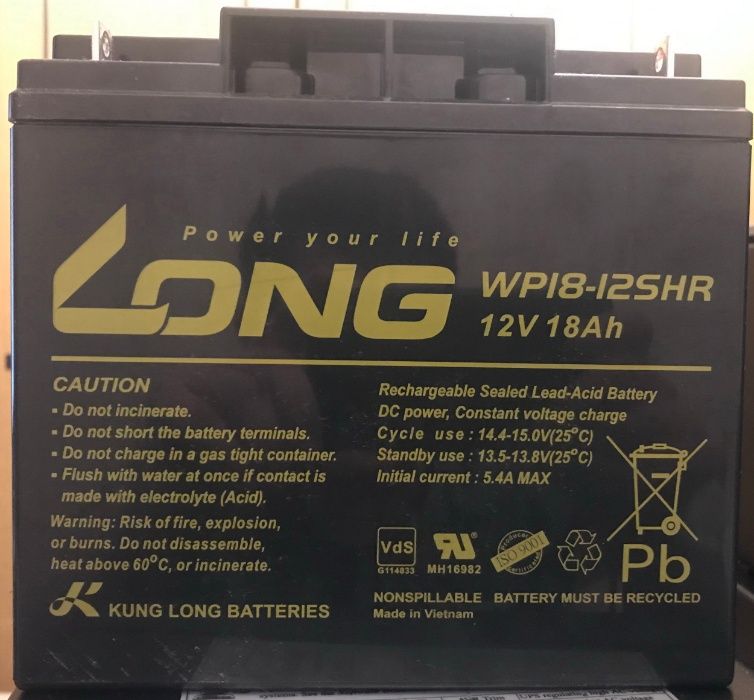 Гелевые аккумуляторы 12V 18Ah для бесперебойника APC