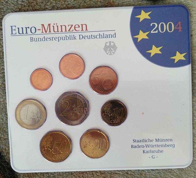 Alemanha - série de moedas de euro de 2004 letra G