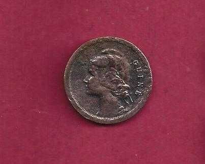 EX-COLONIAS   GUINÉ    10  CENTAVOS    1933  Escassa   Cobre