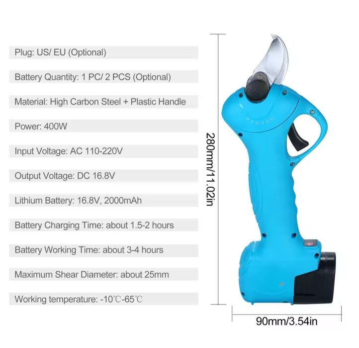 Tesoura de Poda Elétrica 16.8v