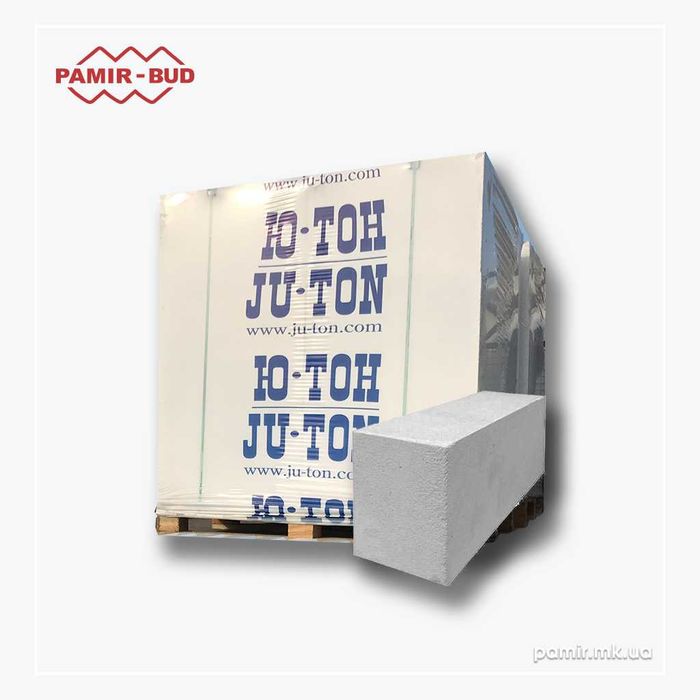 Газоблоки JU-TON 1 гатунок, 100, 300, 400. Доставка маніпулятором.