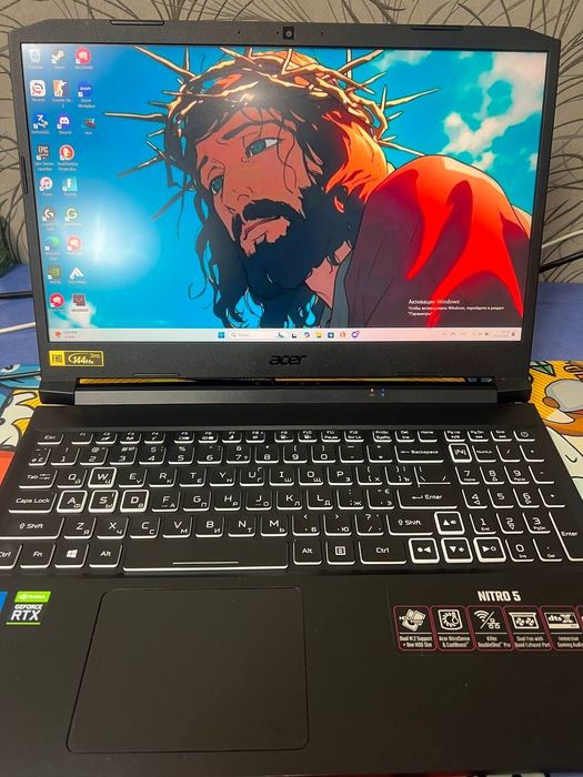 Acer nitro 5 AN515-57-57E4.   RTX 3060, Intel CORE I5-11400H. 165 Герц