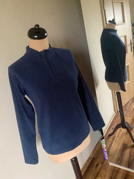 Xs s 4f granatowy polar sweter cieply kurtka golf stojka 36