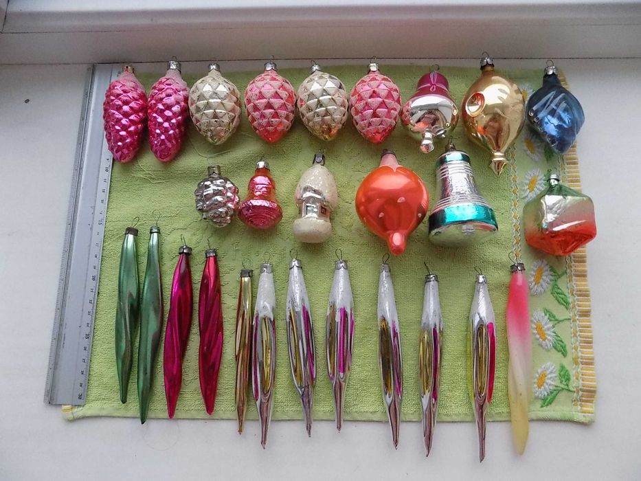 Елочные игрушки СССР Колокольчик Фонарики Шишки Сосульки Цена за 1 шт