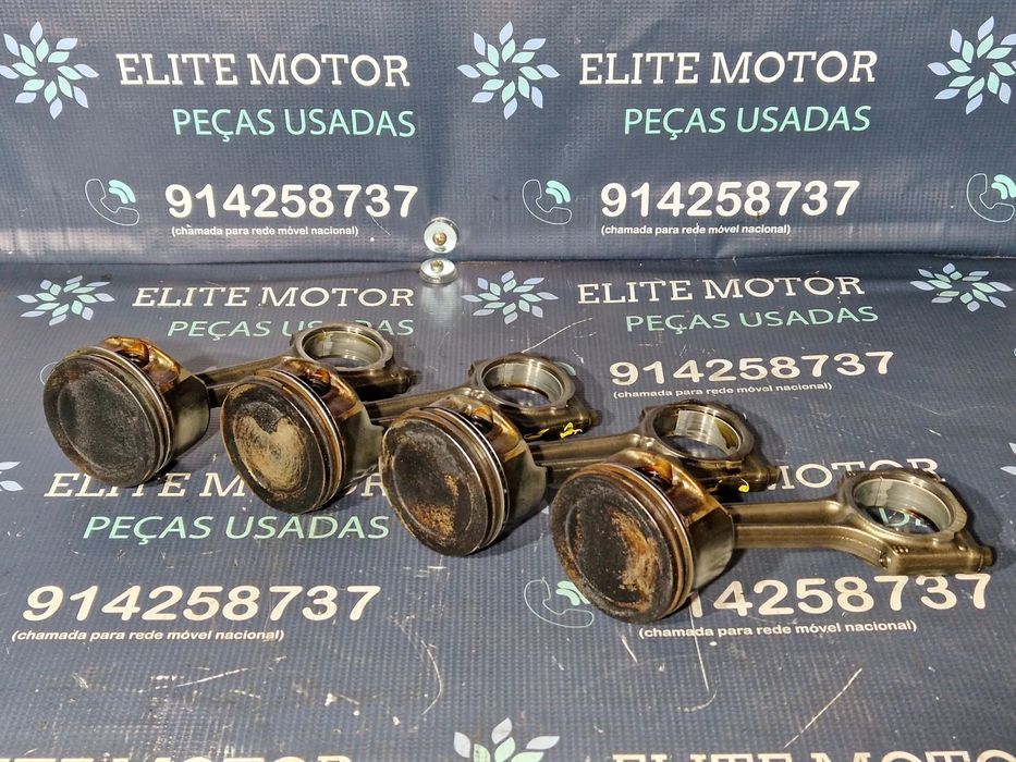 Conjunto de 4 pistões e bielas usados MINI COOPER S R53 COMPRESSOR