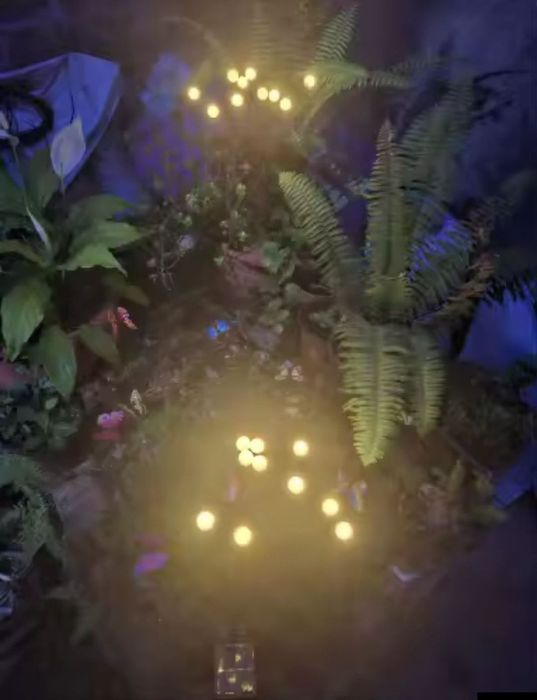 Lampa 10 LED kulki solarne