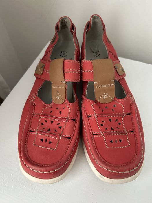 Jana шкіряні туфлі мокасини балетки 41 р Н