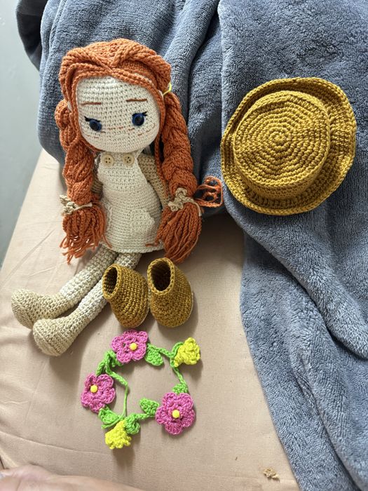 Boneca Anne de Green Gables (Estilo Amigurumi)