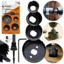 Zestaw otwornic do drewna gipsu gipsowe kartonowe PCV 6 elementów