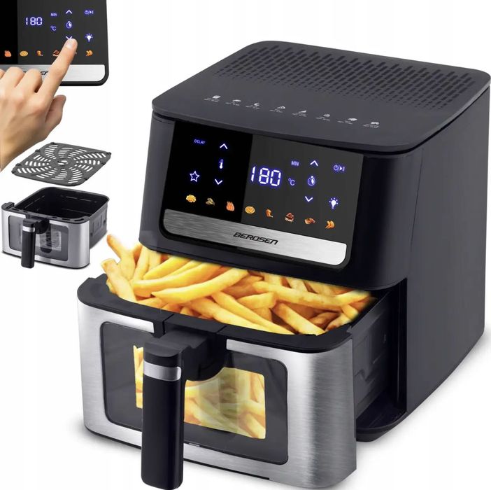 Безмасляна фритюрниця / Аерогриль Berdsen Air Fryer 6.5 л, 1700 Вт