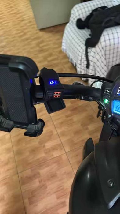 Carregador rápido usb para motocicleta pd qc3.0, guidão, tomada usb dupla com interruptor, voltímetro, à prova d'água NOVO