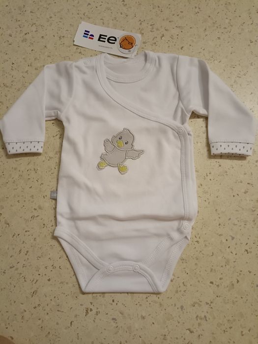 Body niemowlęce kopertowe białe Eevi rozm. 62
