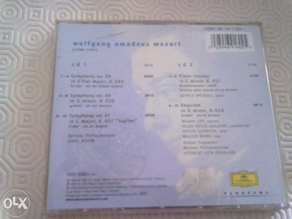2 Cd`s  wolfgang amadeus mozart panorama