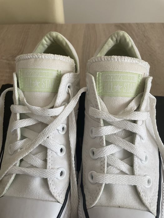 Converse biało-seledynowe