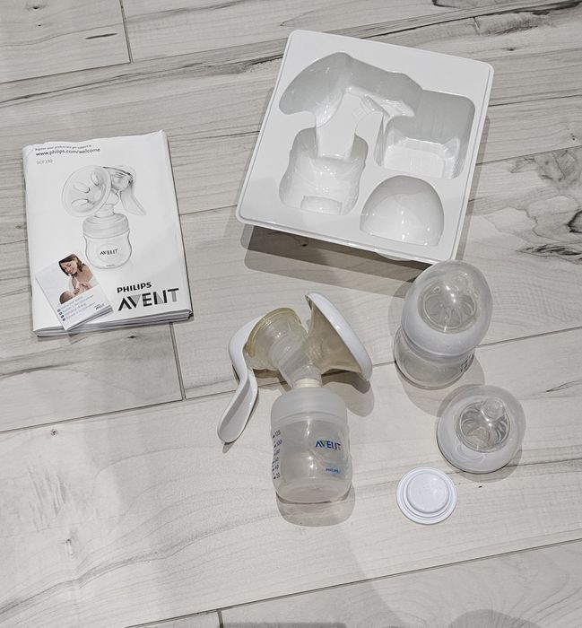 Laktator ręczny Philips Avent + butelka