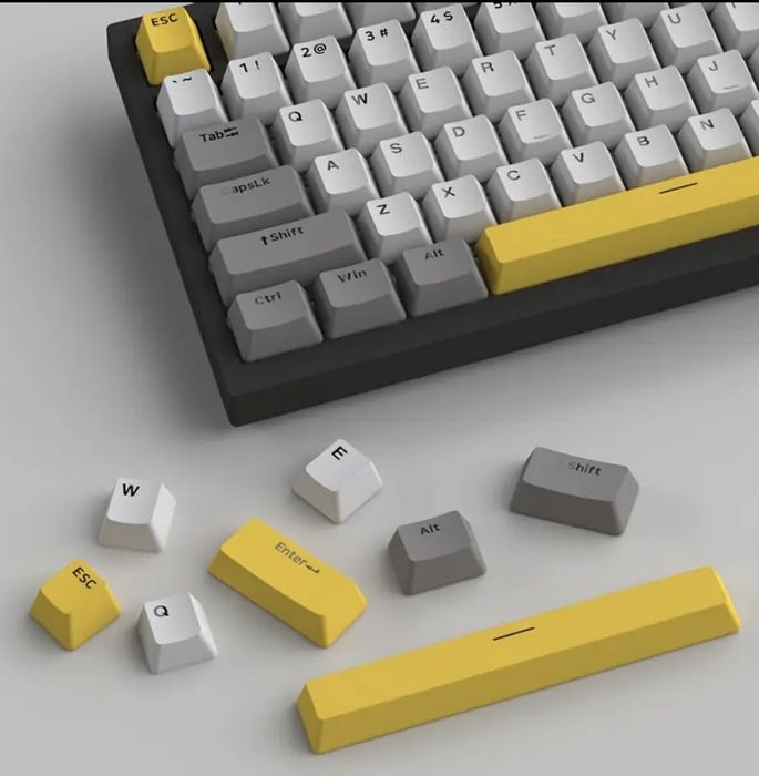 Ajazz AK 820 Gray-White-Yellow / Moon Yellow Switches
