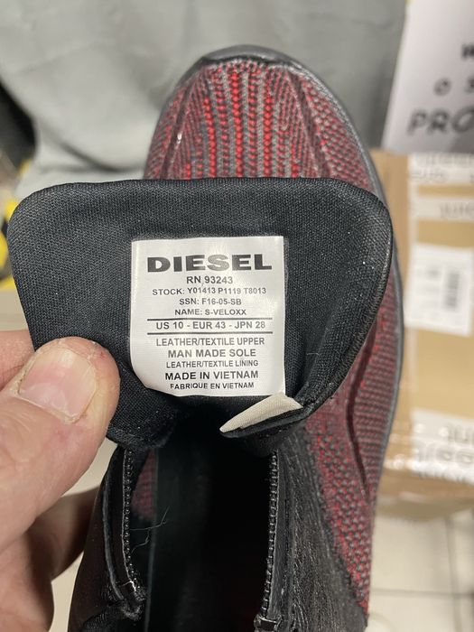 Buty sportowe meskie diesel - skora / material