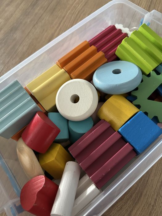 Деревянный конструктор кубики развивающая игра из дерева