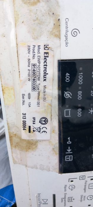 Peças maquina Electrolux