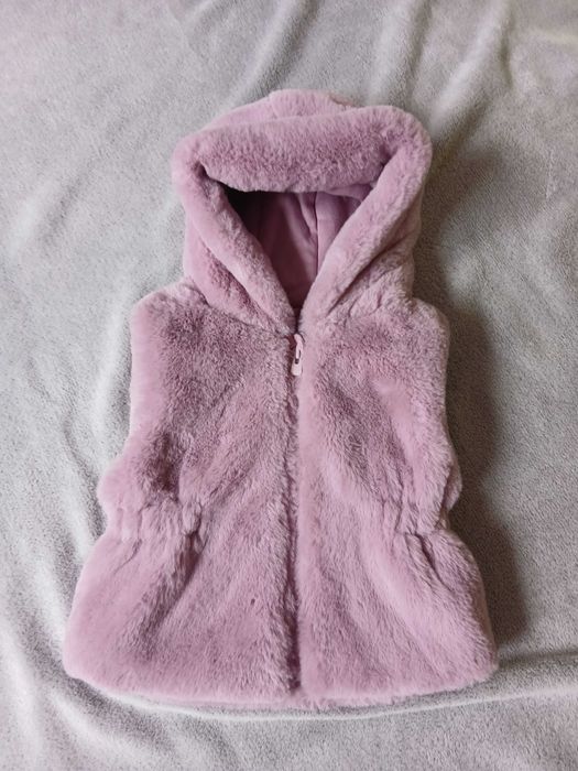 Kamizelka bezrękawnik sztuczne futerko 74 Primark