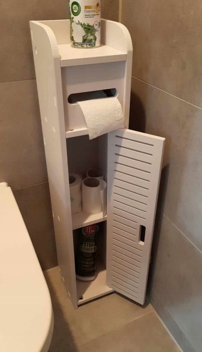 Półka łazienkowa słupek łazienkowy regał uchwyt na papier