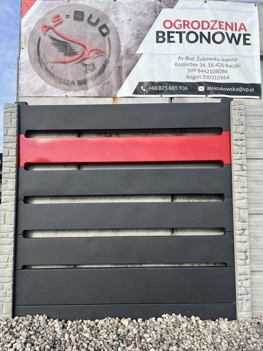 ogrodzenia betonowe dwustronne 67 zł metr -1,5 wysokości