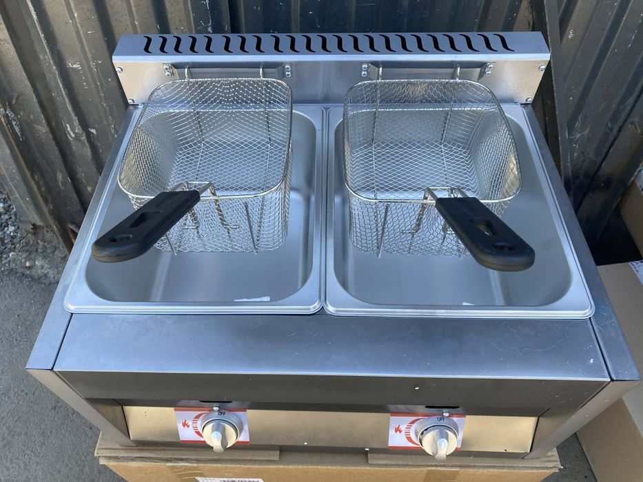 Frytkownica gazowa gastronomiczna 2x6l nieużywana