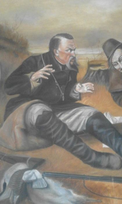 Картина з картини В.Г.Перова "Охотники на привале"