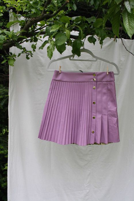 Spódnica mini Zara liliowa y2K fioletowa tenisowa