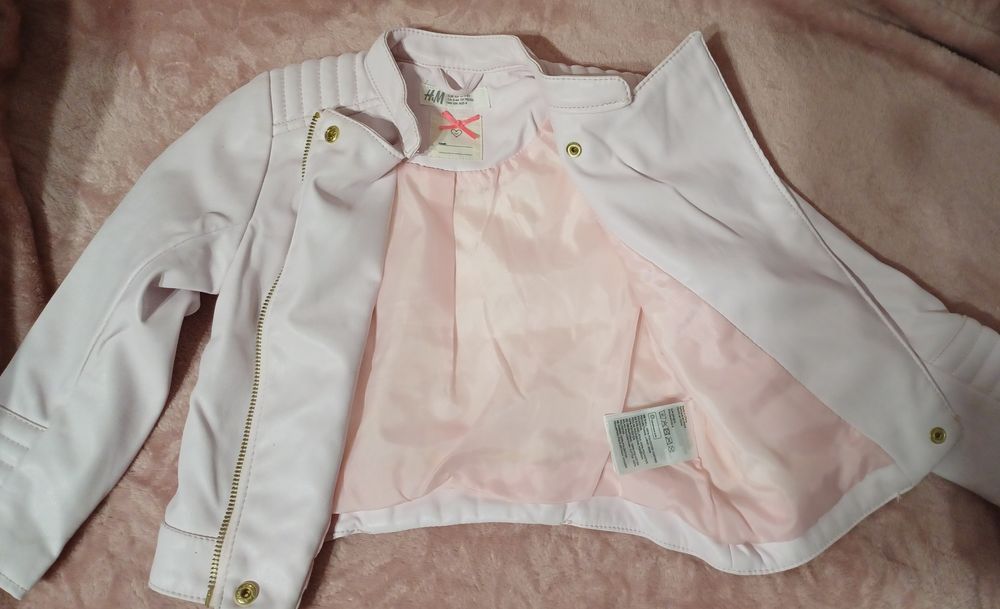 Kurtka dziewczęca rozm 104, h&m eko-skóra (3-4 lata)