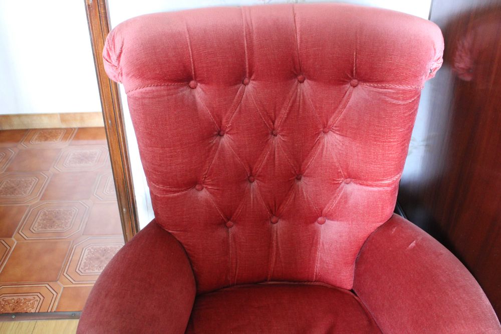 Poltrona cor de rosa