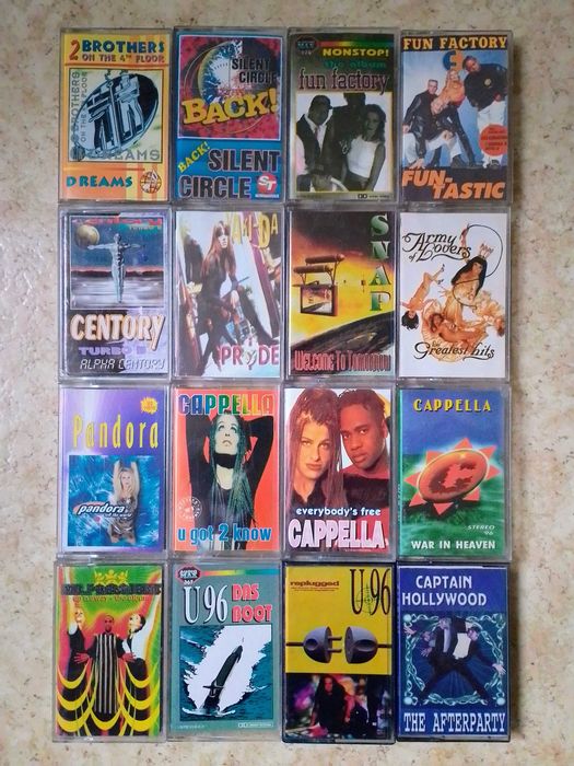 Редкие аудио кассеты музыка 90-х Eurodance Techno. Альбомы