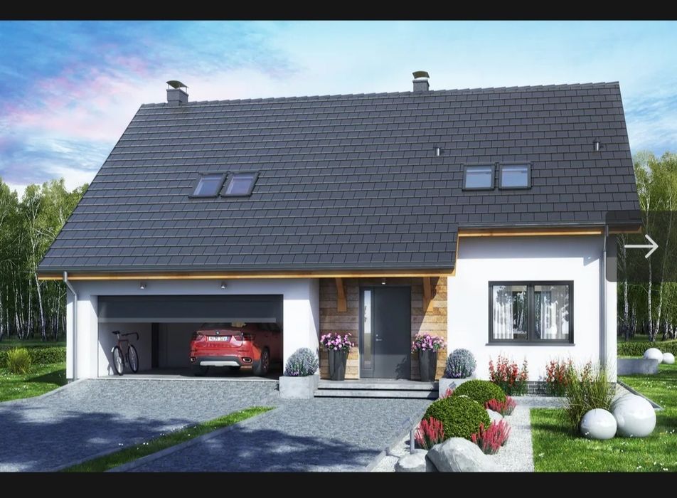 Na sprzedaż dom w trakcie budowy – Bocian 4 z garażem 2-st