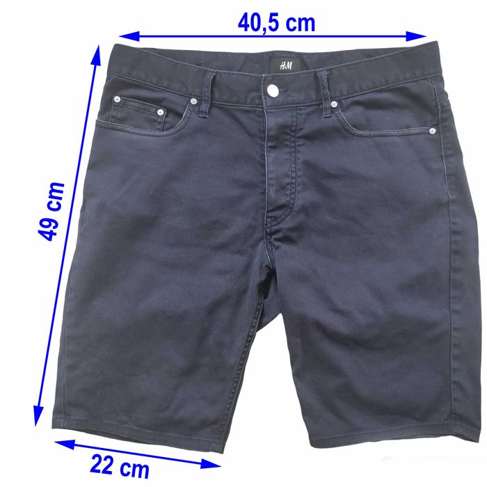Spodnie krótkie H&M ciemny granat roz. 31