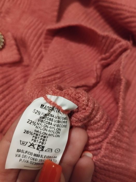 Cardigan comprido coral novo