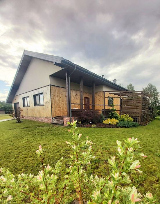 Dom z bala 113 m² | Kominek | Taras 50 m² | 3000 m² działki | Gmina Krypno | 759 000 zł