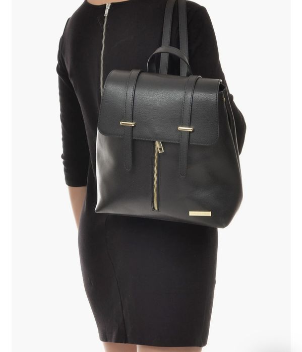 Sofia Cardoni skórzany czarny plecak skóra naturalna made in Italy