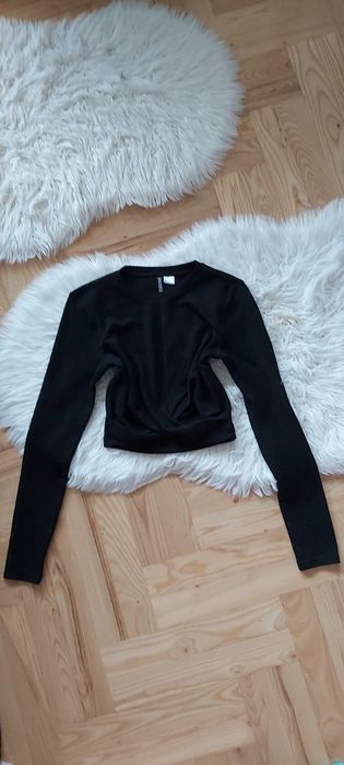 Bluzka top połyskująca h&m krótka divided