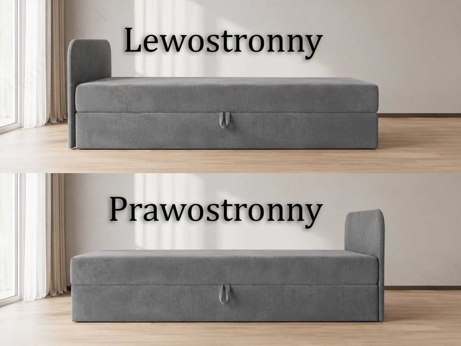 Łóżko jednoosobowe 90x200 z zagłówkiem - młodzieżowe