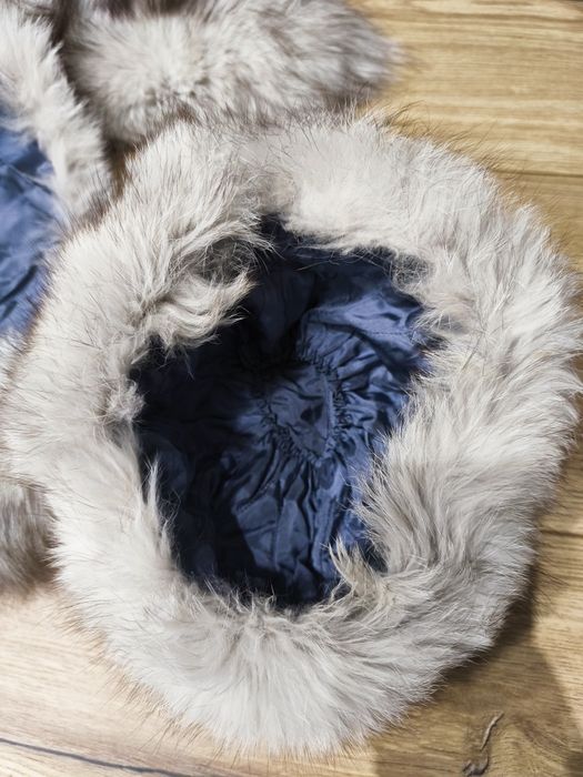 Czapka i szal  z naturalnego lisa