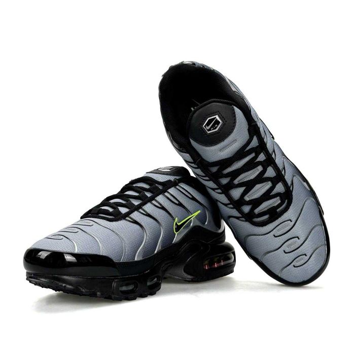 Кросівки Nike Air Max Plus Tn Black Grey Silver | Найк Аір макс плюс тн чорні, сірі, білі [41-46]