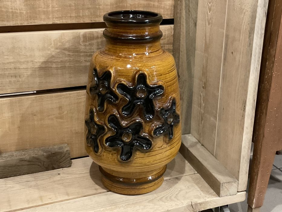 Duży ceramiczny WAZON w odcieniach brązu