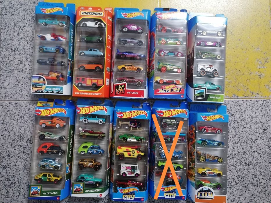 Hotwheels packs de 5