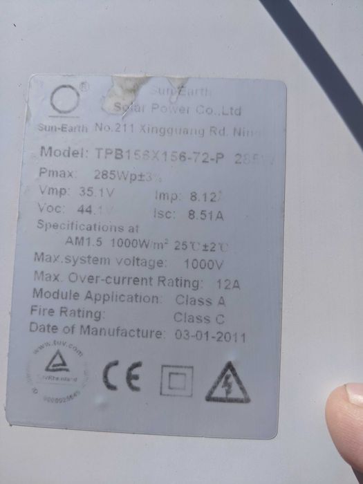 Сонячні батареї панелі 250ватт бу 10шт для гібридних інверторів