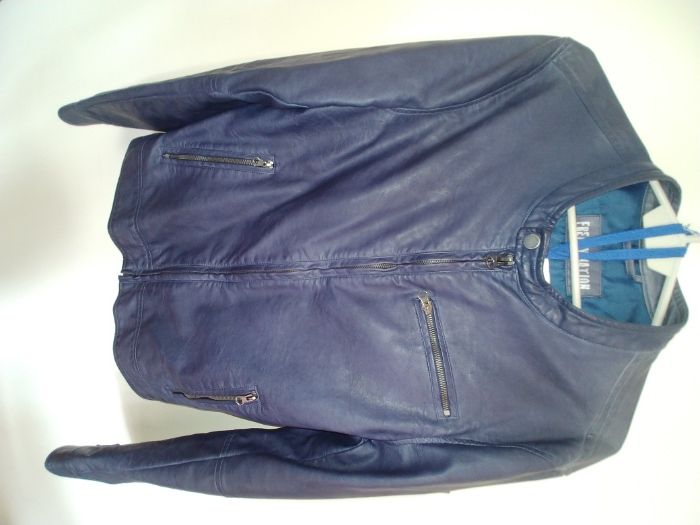 Kurtka sztuczna skóra ekoskóra (S) / Freaky Nation / Niebieska Indigo