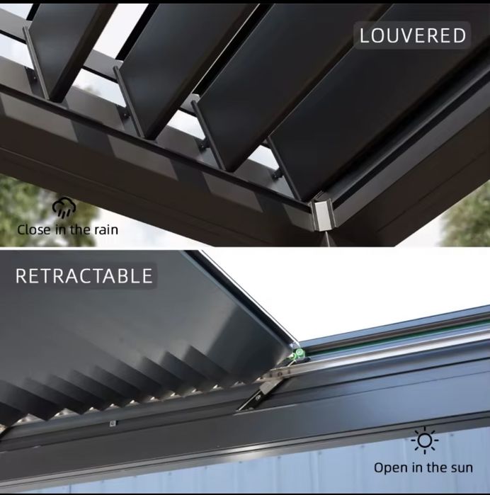 Altana ogrodowa pergola aluminiowa do ogrodu 3x4 300x400