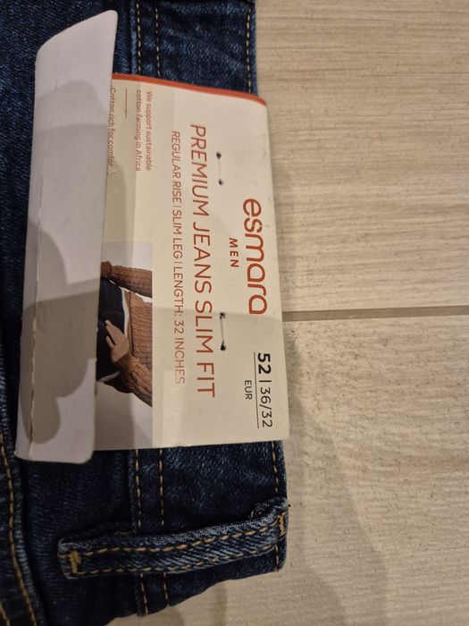 Jeansy męskie Slim Fit Esmara rozm. 52
