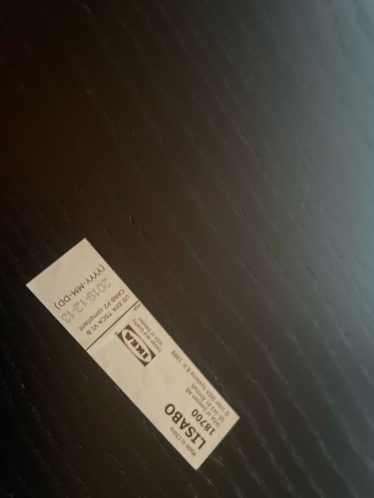 Mesa redonda preta Lisabo (1,05 diametro) como nova